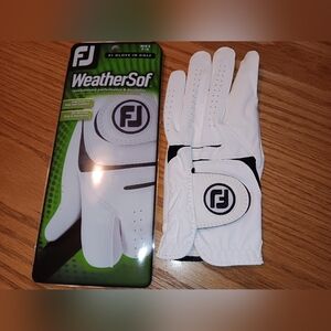 FootJoy WeatherSof White Golf Glove XLG MENS